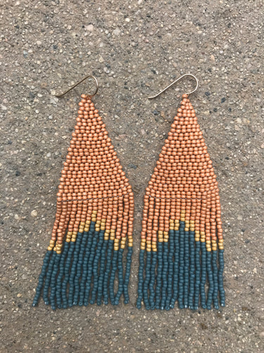 Weave Gold Artemisia and Sandstone Earrings